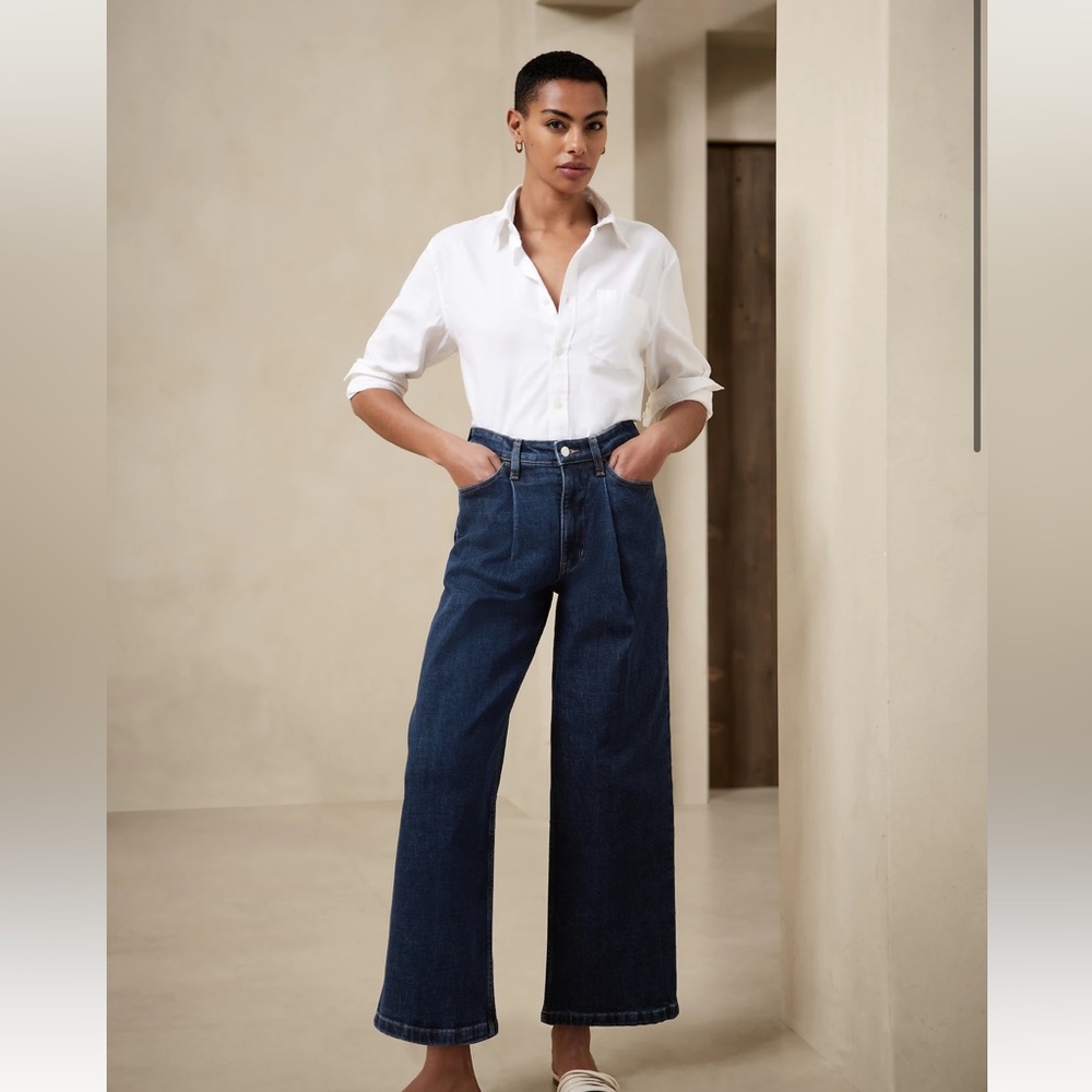 New! Wide Leg Crop Jeans